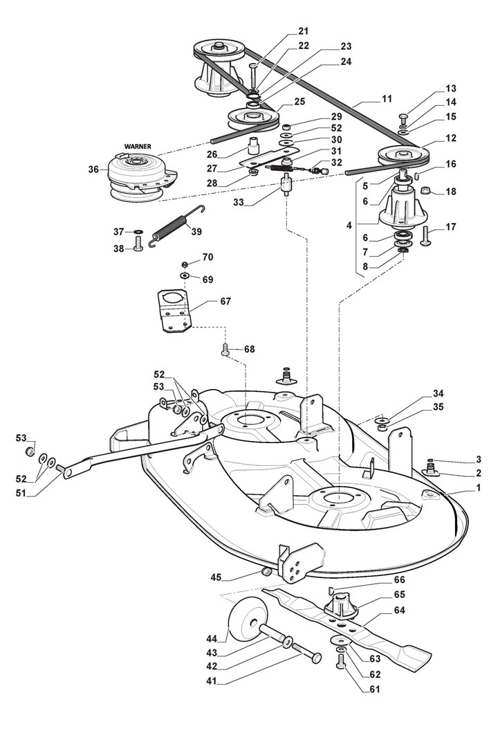 Stiga Tornado 2098 2T0510481/ST2 - Cutting Plate, Electromagnetic Clutch