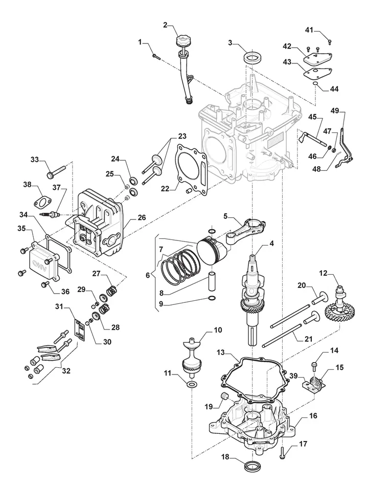 Stiga Tornado 2098 2T0510481/ST2 - Engine Piston, Crankshaft