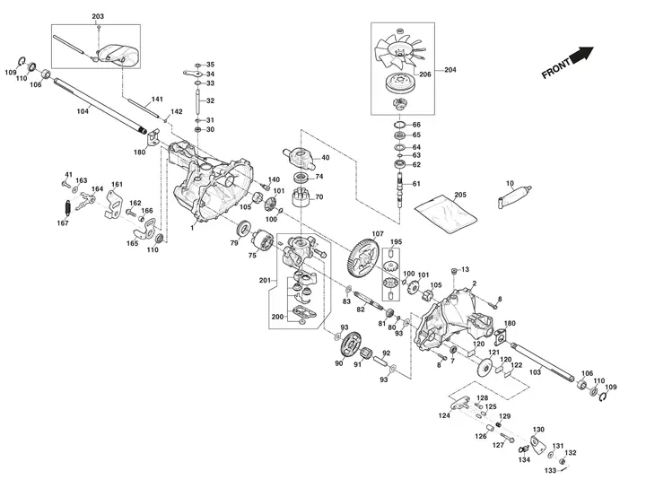 Stiga Estate 3084H 2T211028/14 - Transmission T2-ADBF-2X3C-1RX1