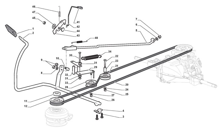 Stiga Tornado 2098H 2T0630481/ST1 - Brake, Gearbox Control