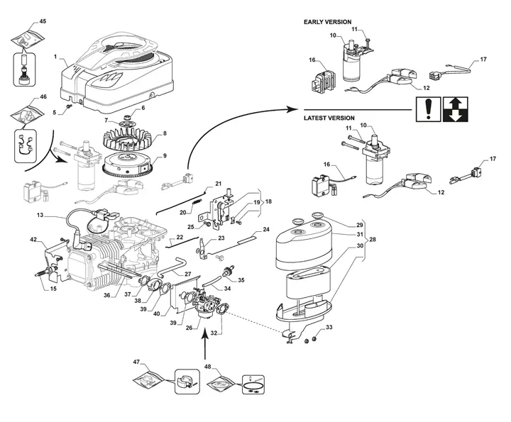 Stiga Estate 4092H 2T0430481/ST1 - Carburettor, Air Cleaner