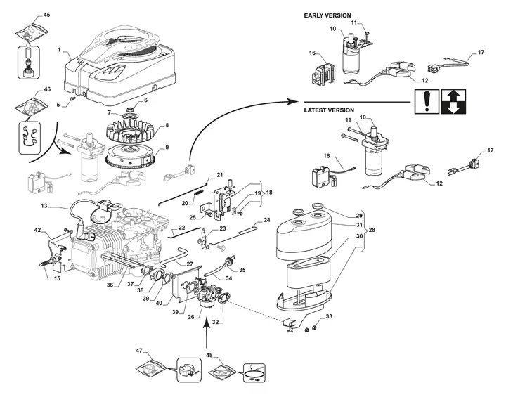 Stiga Tornado 2098H 2T0630481/ST1 - Carburettor, Air Cleaner