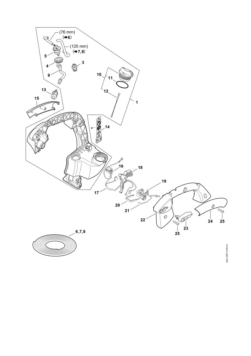 Stihl SH86CE - Handle Frame