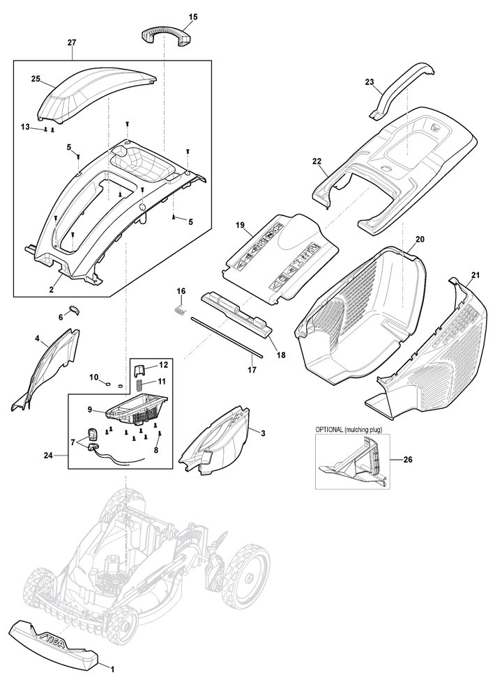 Stiga SLM536AE 294344068/ST1 - Body Work