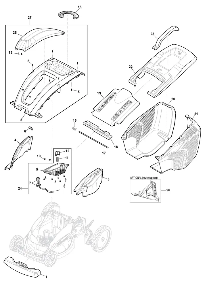 Stiga SLM536AE 294344068/ST1 - Body Work