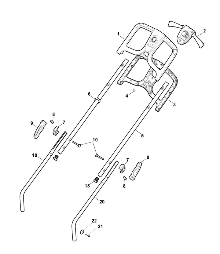 Stiga SLM536AE 294344068/ST1 - Handle