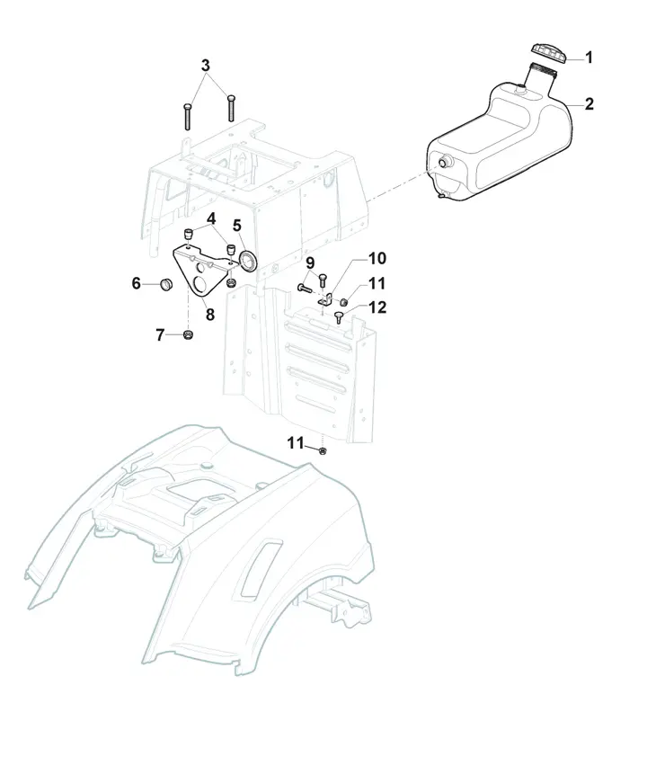TORNADO 7121 HWSY (2021) Stiga Tornado 7121HWSY 2T1945381/ST1 - Rear Fuel Tank