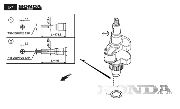 Stiga Tornado 7121HWSY 2T1945381/ST1 - Crankshaft
