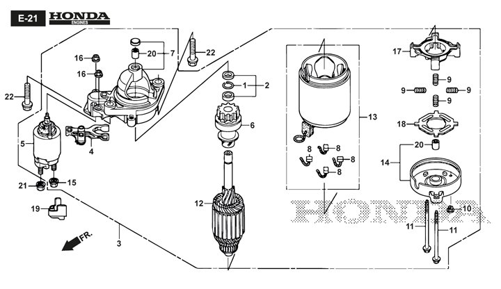 Stiga Tornado 7121HWSY 2T1945381/ST1 - Starter Motor
