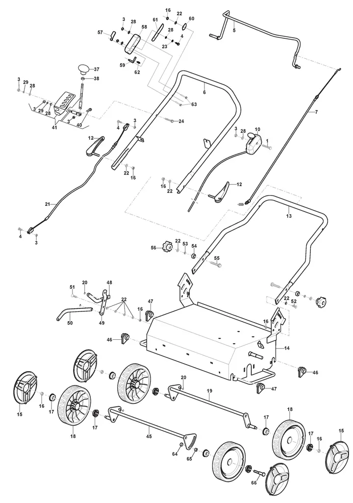 SVP 40 G (2021) Stiga SVP40G 211400248/ST1 211400248/ST1 - Handle, Wheels