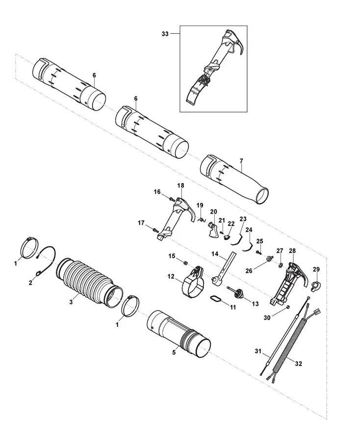 Stiga SBP375 255175102/S17 - Tubes, Throttle Controls