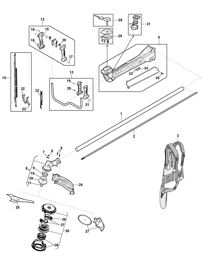 Stiga SBC656DX 283524008/ST1 - Transmission