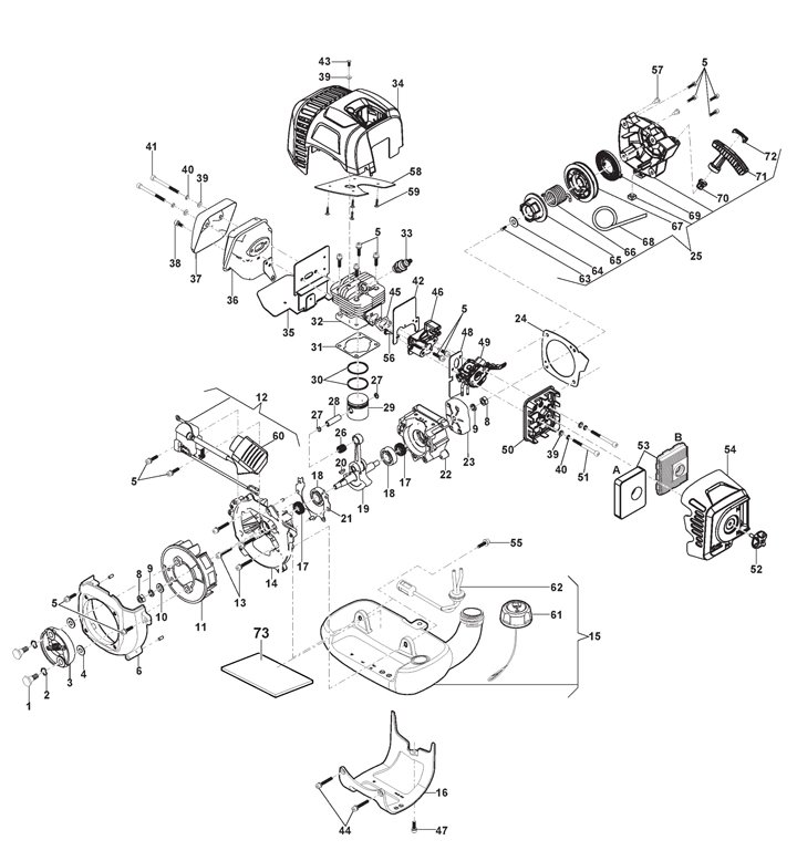 Stiga SBC232 287220002/16 - Engine