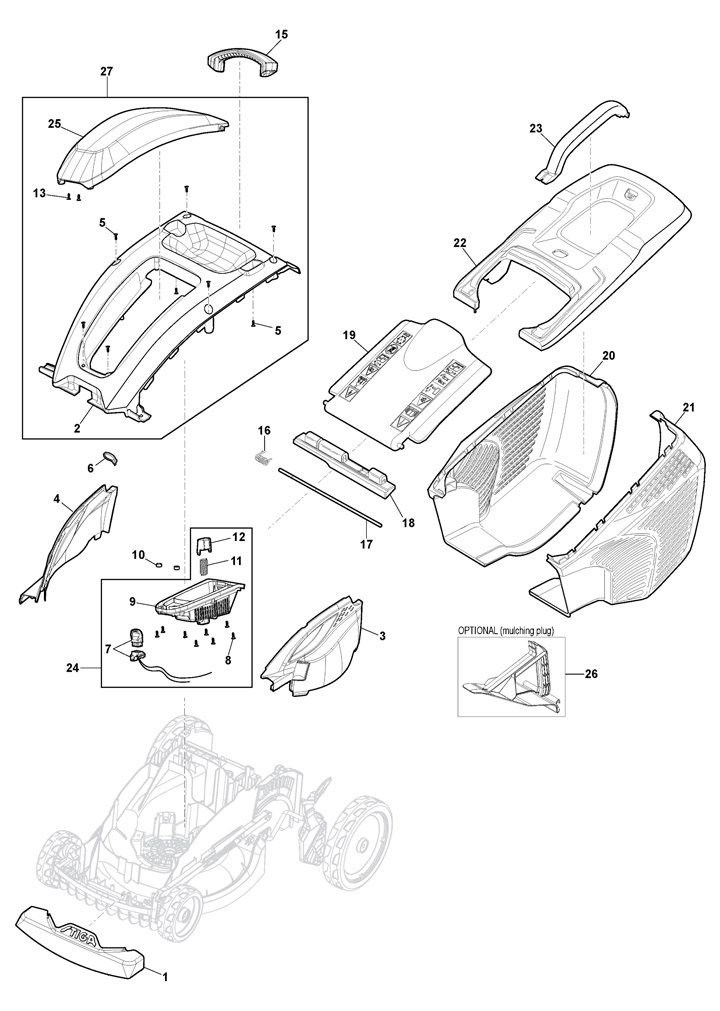 Stiga SLM540AE 294384068/ST1 - Body Work