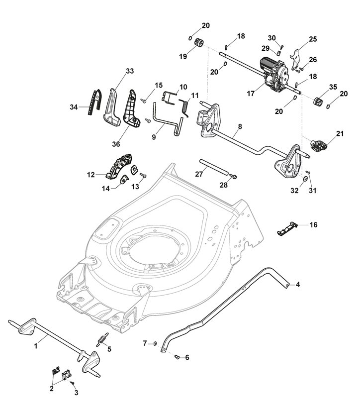 Stiga Combi 753SQAE 2L0537878/ST1 - Height Adjustment