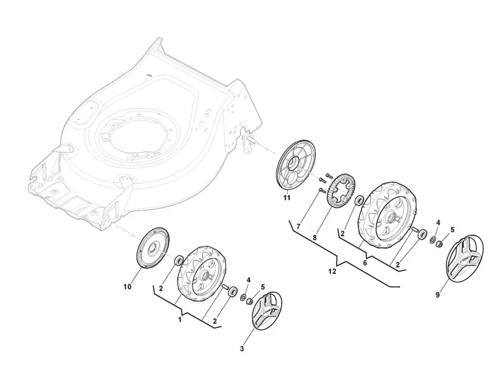 Stiga Combi 753SQAE 2L0537878/ST1 - Wheels