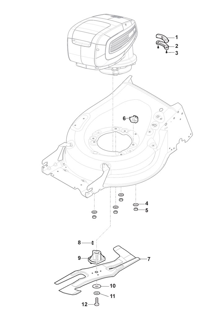 Stiga Twinclip 950SQAE 294513898/ST1 - Blade, Hub