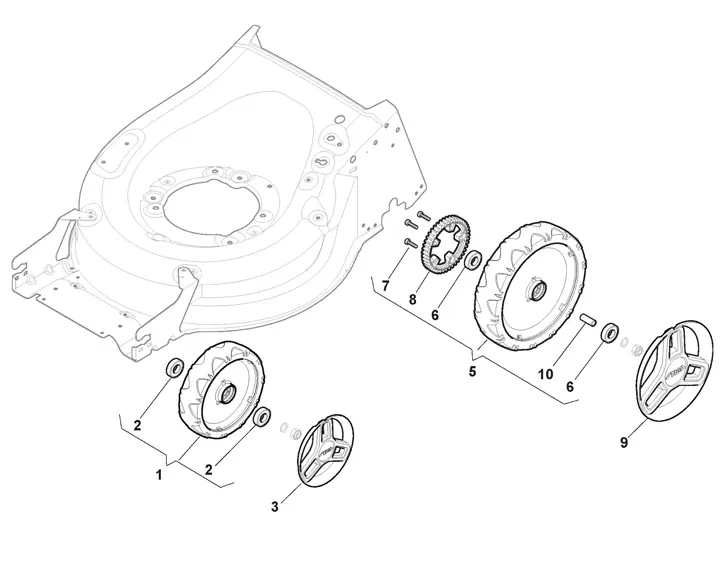 Stiga Combi 50SQDAE 294507878/ST1 - Wheels