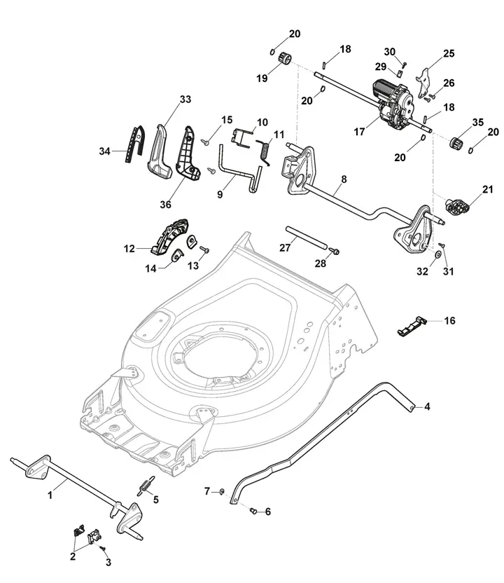 Stiga 748SQAE 2L0487878/ST1 - Height Adjustment