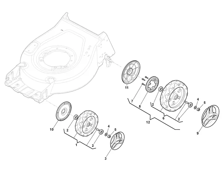 Stiga 748SQAE 2L0487878/ST1 - Wheels