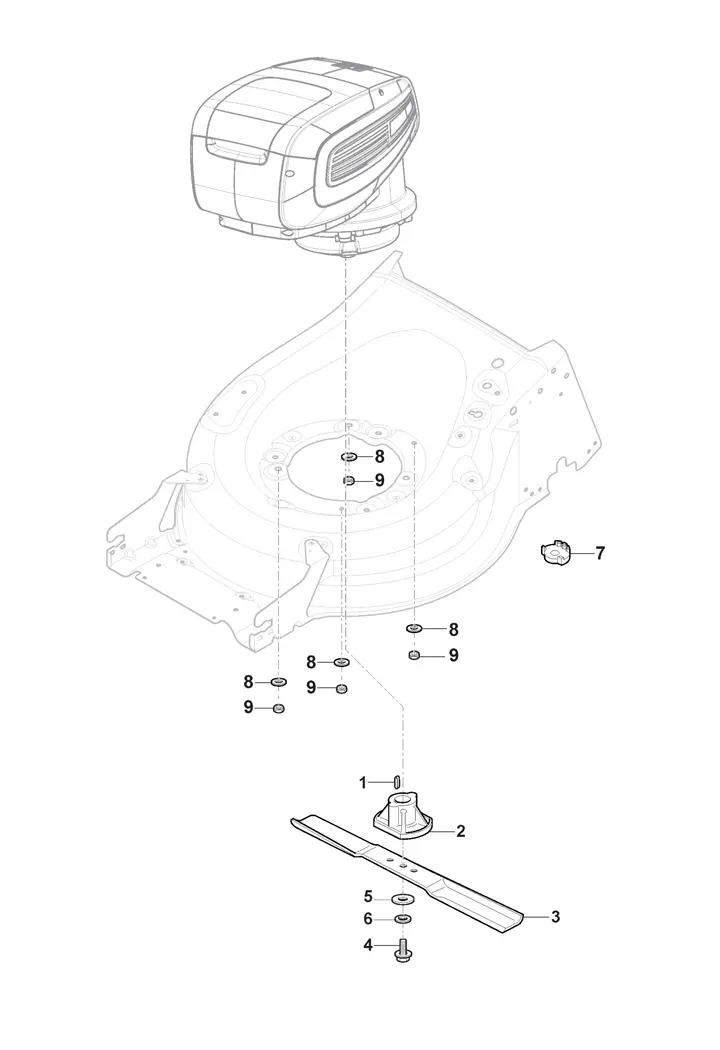 Stiga Combi 955SQAE 294557898/ST1 - Blade, Hub
