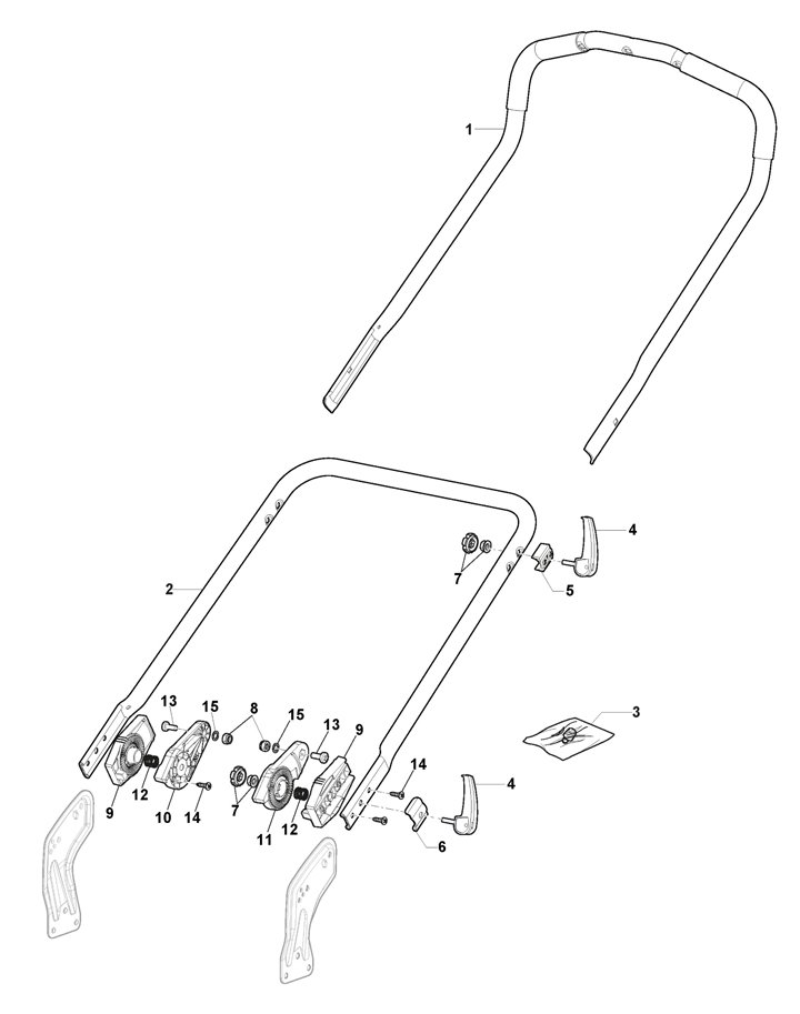 Stiga Combi 43SQDAE 2L0433908/ST1 - Handle Upper