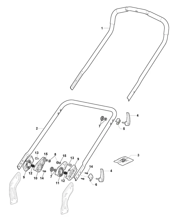 Stiga Combi 43SQDAE 2L0433908/ST1 - Handle Upper