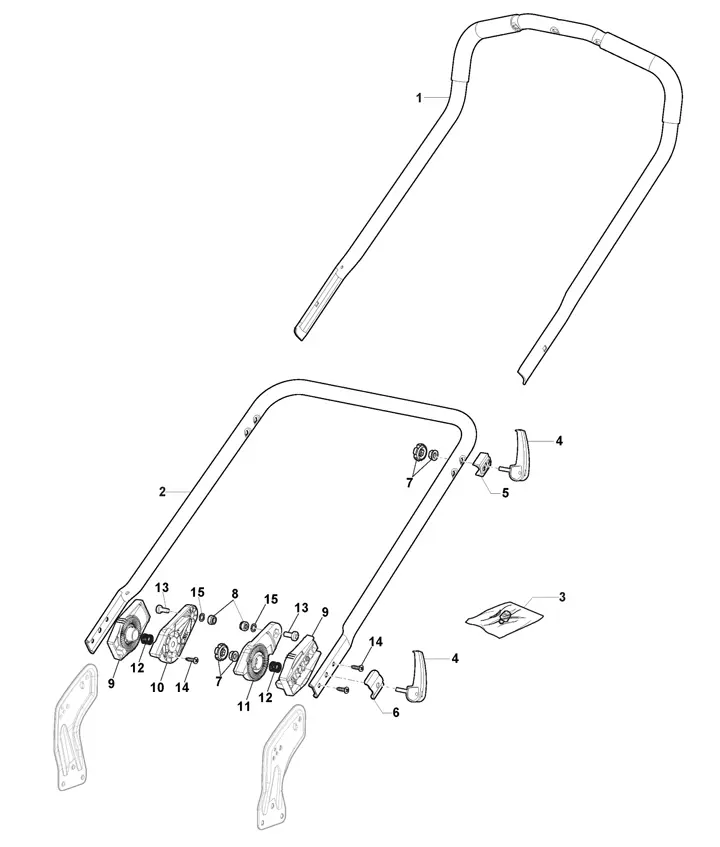 Stiga Combi 43QDAE 2L0431908/ST1 - Handle Upper