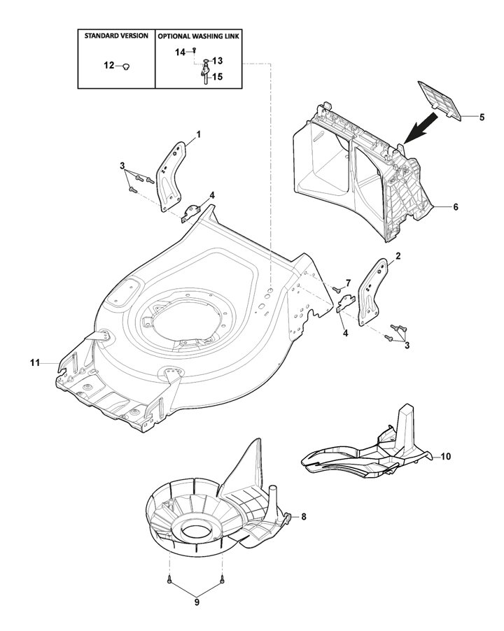 Stiga 48SQDAE 2L0483908/ST1 - Deck