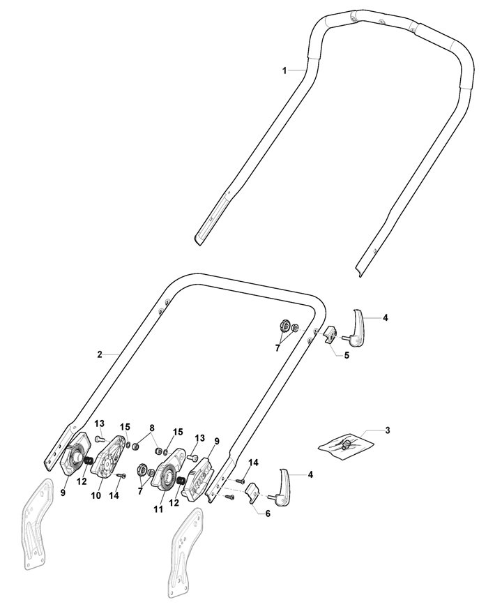 Stiga 48SQDAE 2L0483908/ST1 - Handle Upper
