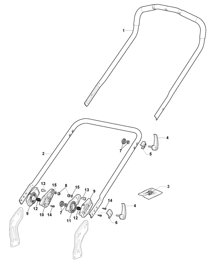 Stiga 48SQDAE 2L0483908/ST1 - Handle Upper