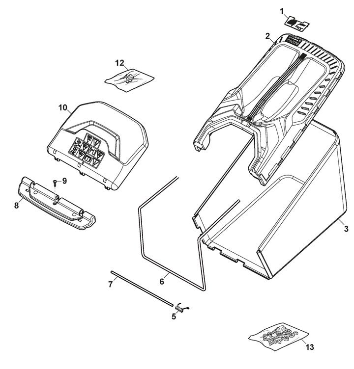 Stiga 48SQDAE 2L0483908/ST1 - Grass Catcher