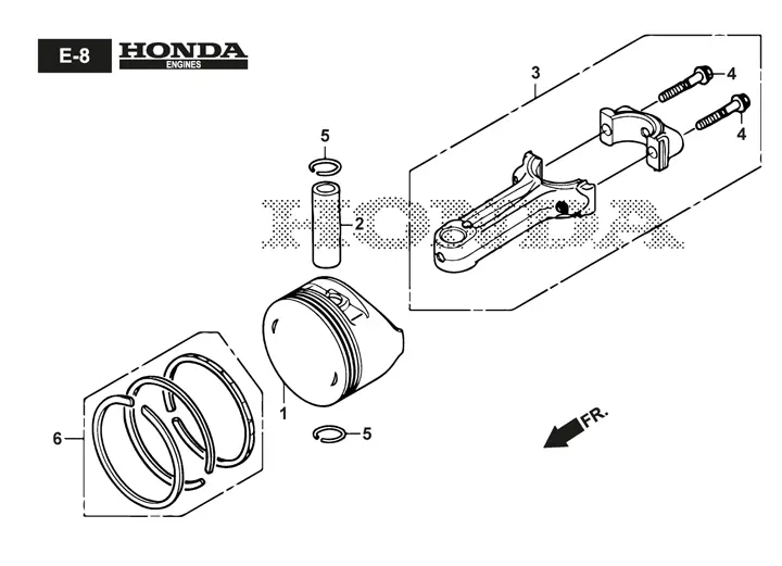 Stiga 55SVEQH 2945638/ST1 - Piston, Connecting Rod