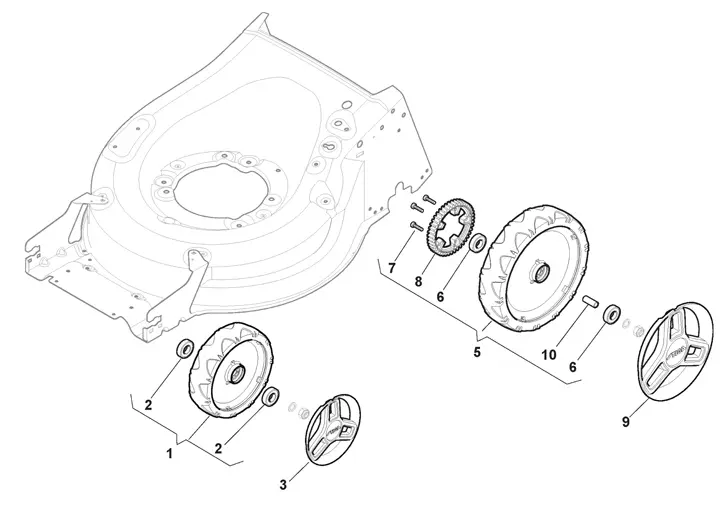 Stiga Combi 50SVEQH 294503538/ST1 - Wheels