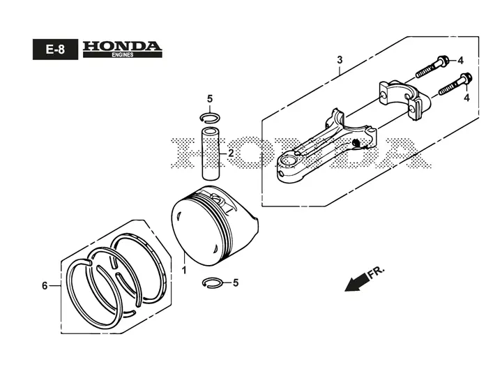 Stiga Combi 50SVEQH 294503538/ST1 - Piston, Connecting Rod
