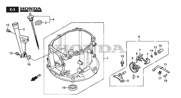 Stiga Multiclip PRO 50SXH 291502138/ST1 - Crankcase