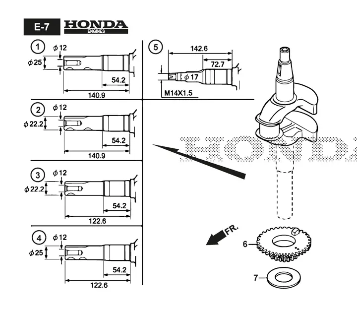 Stiga Multiclip PRO 50SXH 291502138/ST1 - Crankshaft