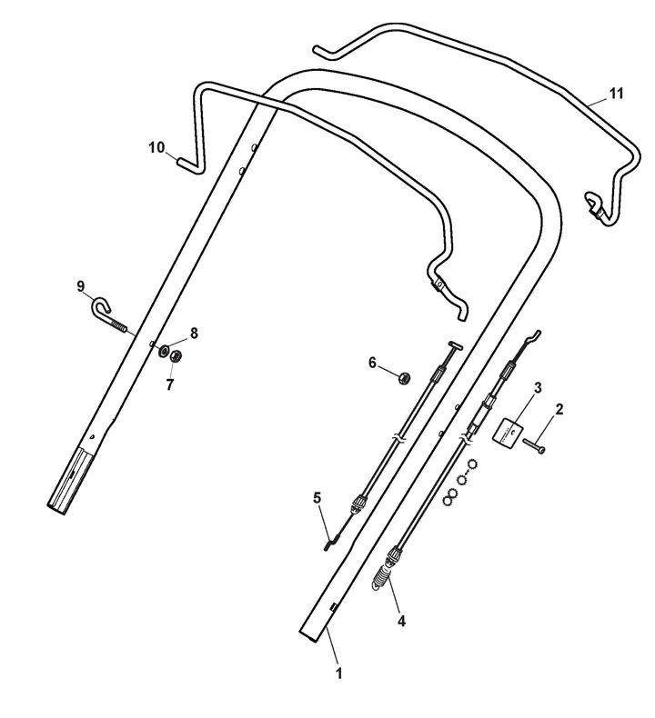 Stiga Multiclip 47S 298472048/ST1 - Handle Upper