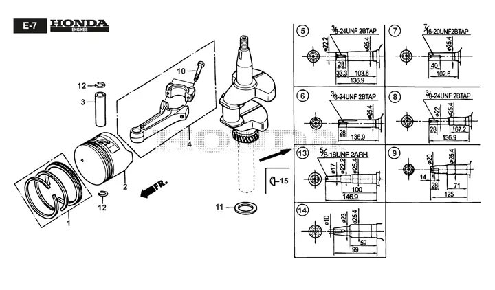 Stiga Twinclip 55SHBBC 294568038/ST1 - Crankshaft, Piston
