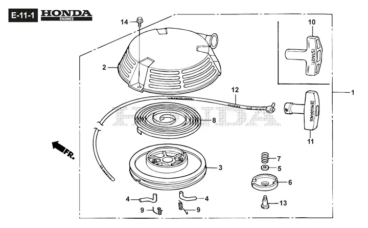 Stiga Twinclip 55SRH BBC 294569338/ST1 - Recoil Starter