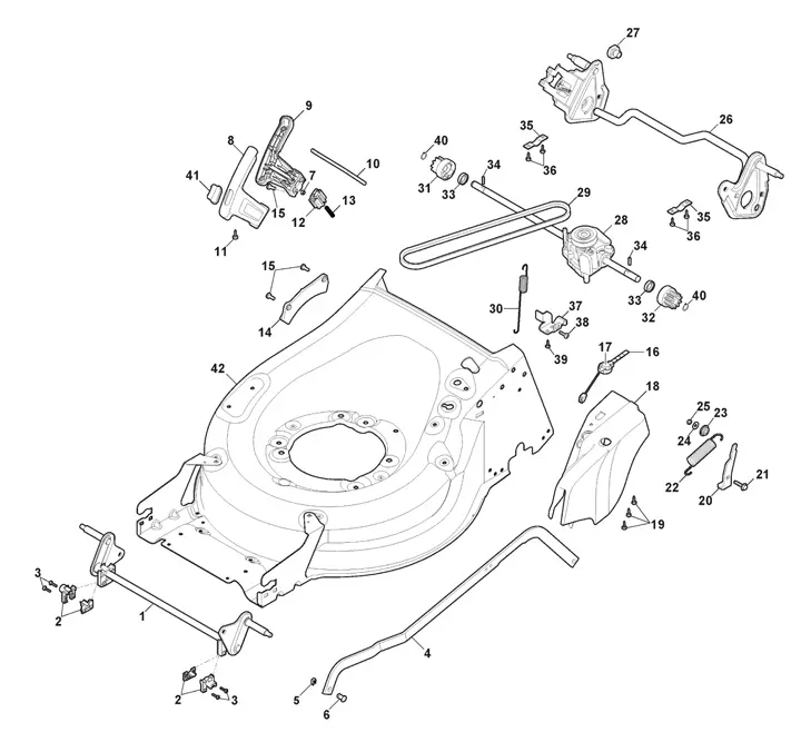 Stiga Twinclip 50S 294512048/ST1 - Deck, Height Adjustment