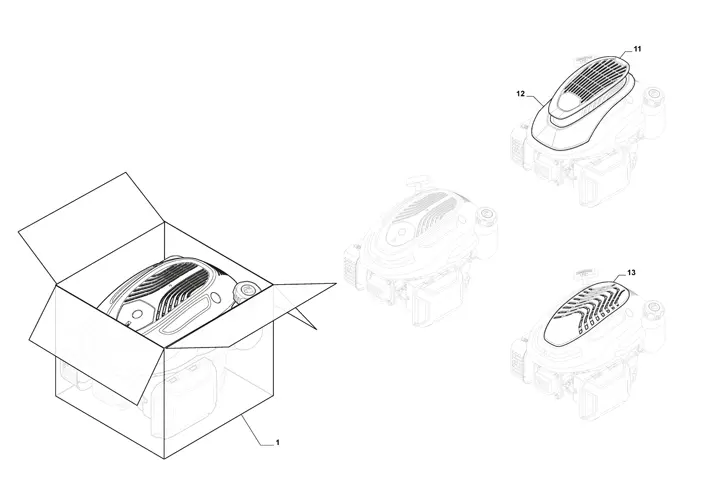 Stiga Twinclip 50S 294512048/ST1 - Engine, Cover