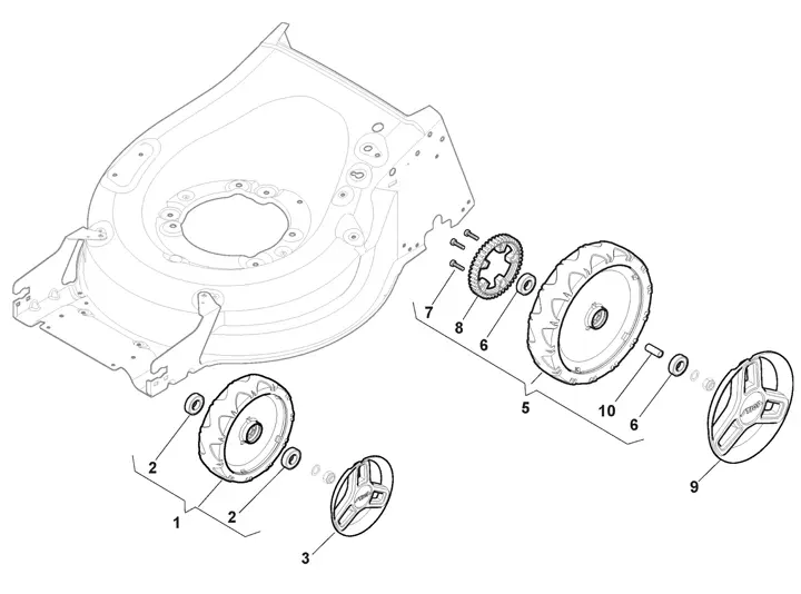 Stiga Combi 50SQ 294502848/ST1 - Wheels