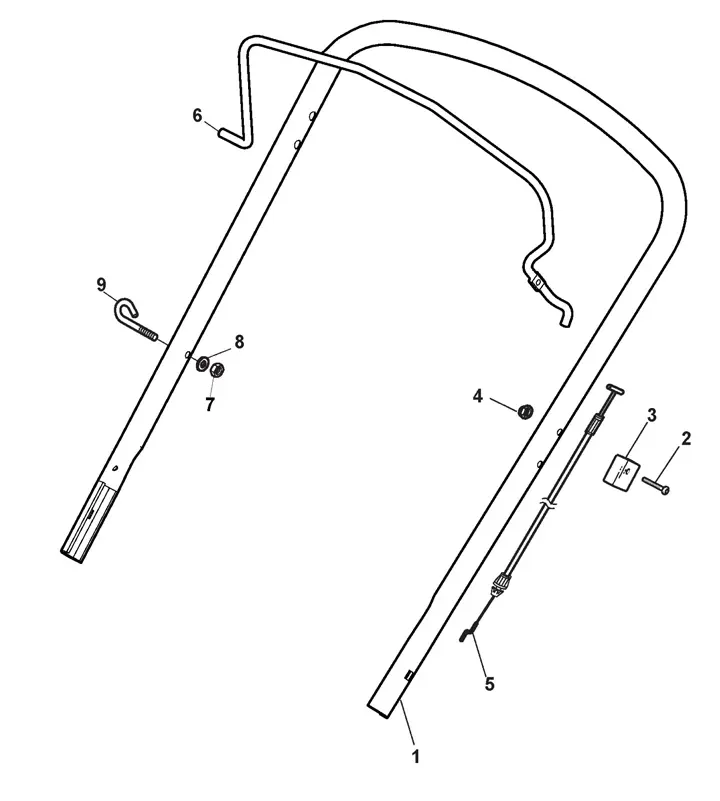 Stiga Multiclip 47 298471048/ST1 - Handle Upper