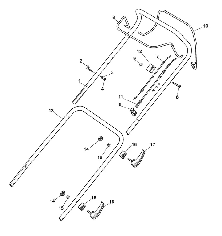COMBI 55 SQ (2021) Stiga Combi 55SQ 294556848/ST1 - Handle Upper