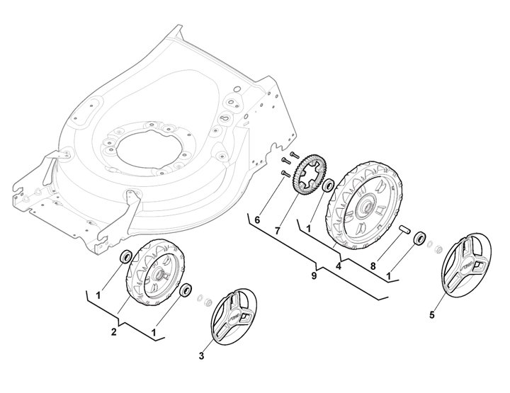 Stiga Combi 55SQ 294556848/ST1 - Wheels