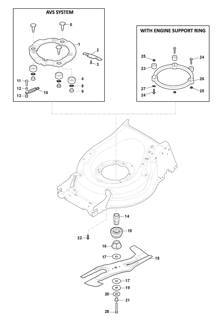 Stiga Twinclip 55SVH 294563038/ST1 - Blade