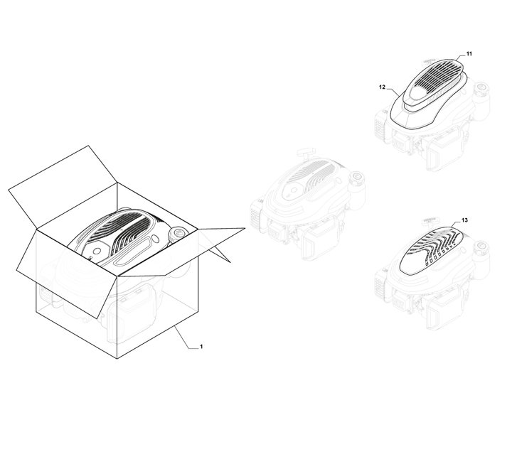 COMBI 55 SQ (2021) Stiga Combi 55SQ 294556848/ST1 - Engine Cover