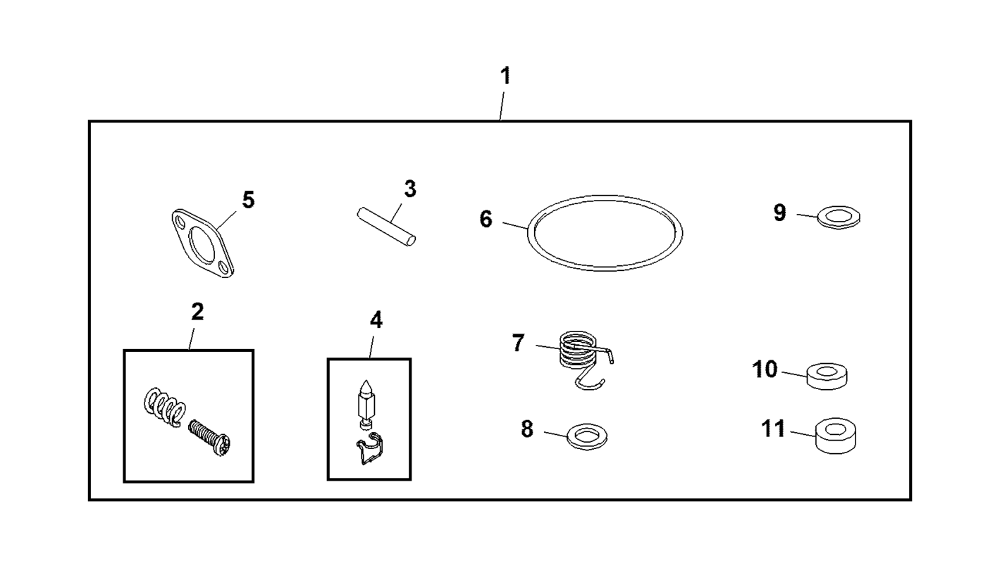 John Deere X107 - Carburetor Overhaul Kit