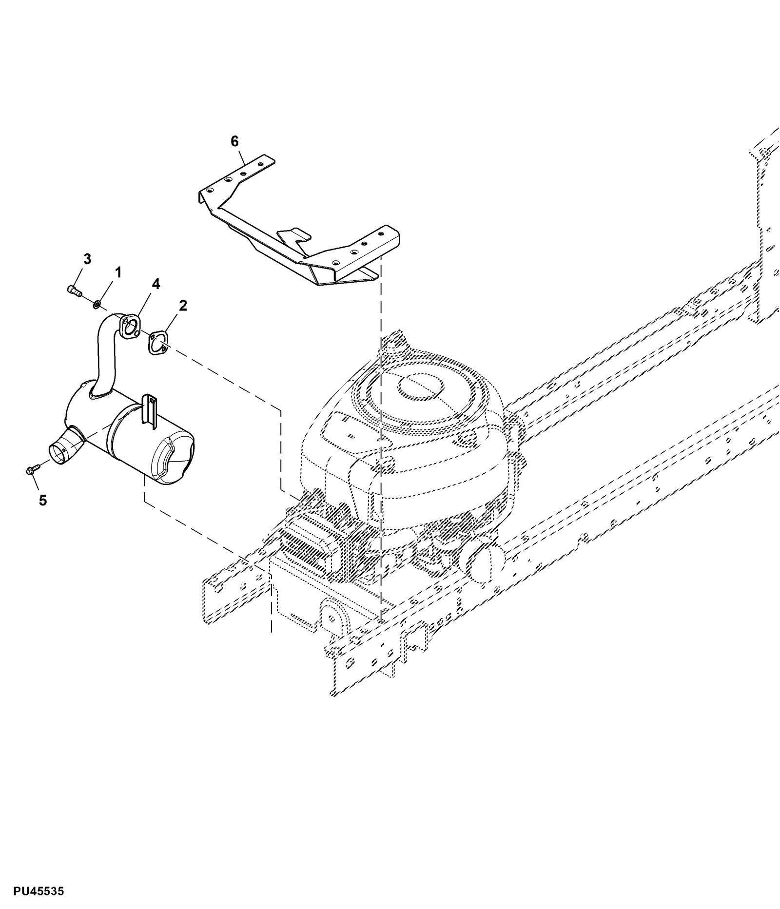 John Deere X107 - Muffler